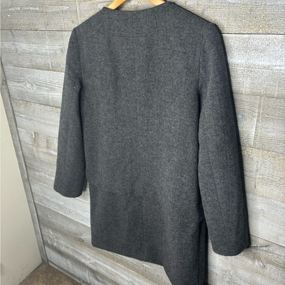 J Crew wool blend grey button up winter coat - Picture 4 of 4
